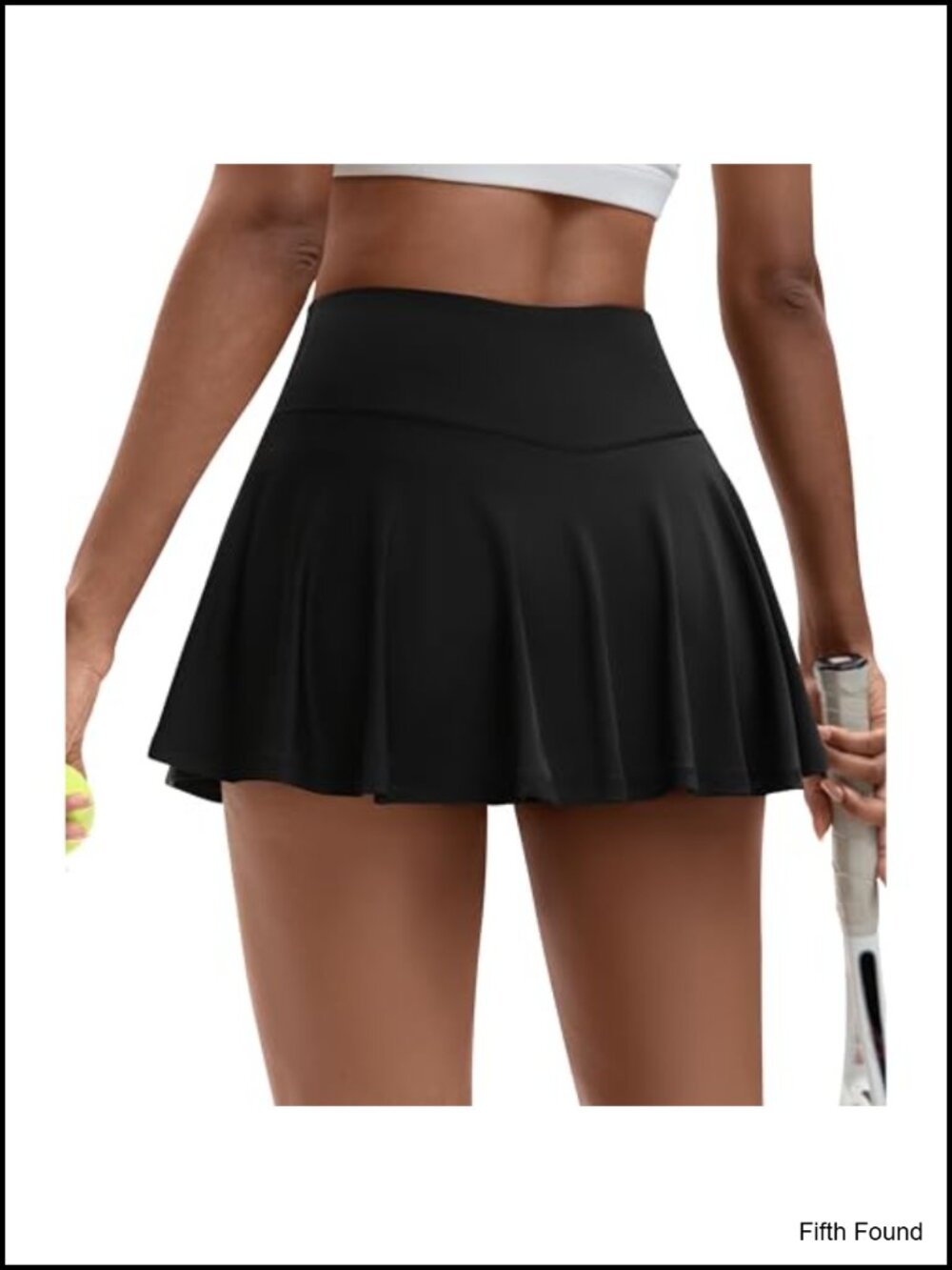 High Waisted Pleated Tennis Skort with Pockets & Tummy Control